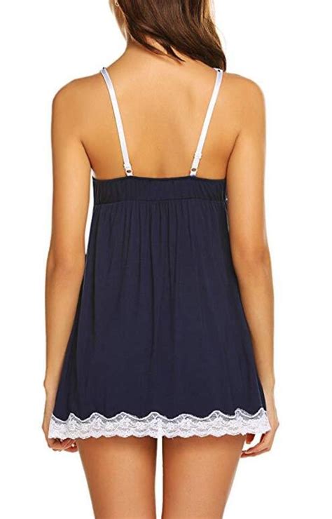 Sexy Blue Lace Trim Halter Lingerie