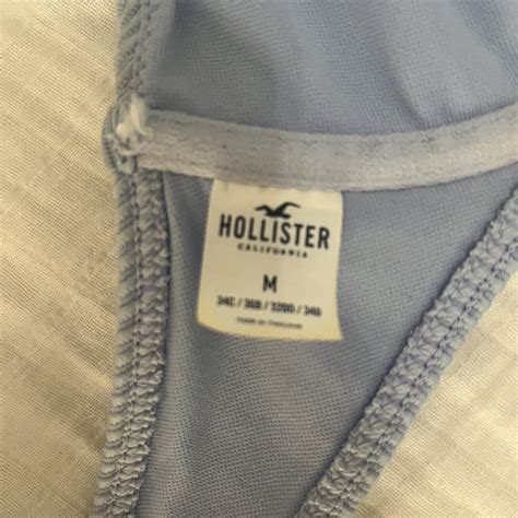 Hollister Bikini Top Baby Blue Size M Top Tiny Depop