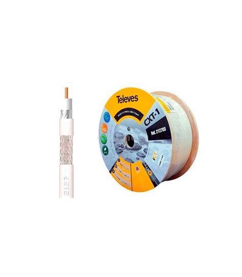 MTS COAXIAL TV CU AL CXT1 1MM 250 MTS BLANCO TELEVES