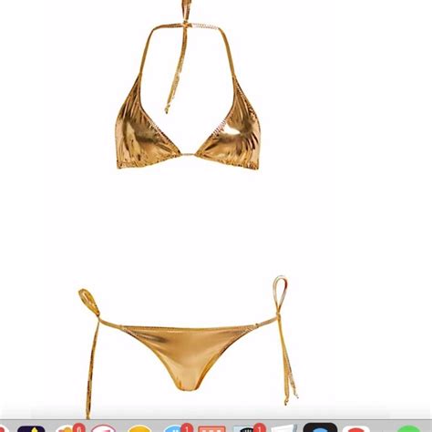 Lisa Marie Fernandez Swim Lisa Marie Fernandez Gold With Tag Pamela Twopiece Swimsuit Bikini