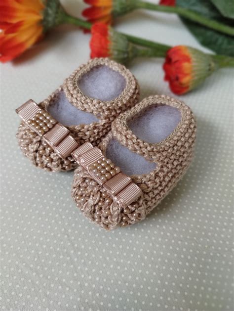 Sapatinho Marina Pérolas Laço Nude Elo Produtos Especiais