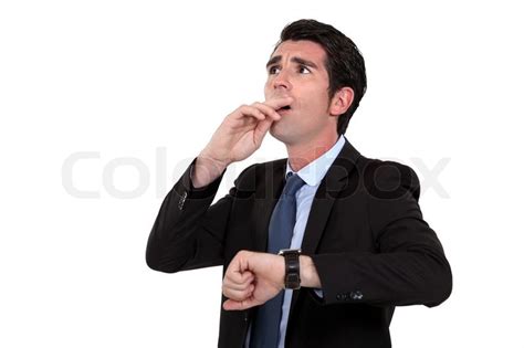 Businessman In A Hurry Stock Image Colourbox