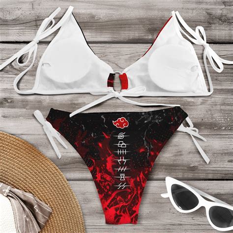 Naruto Swimsuits Naruto Akatsuki Pride Bikini Swimsuit Fdm Anime Swimsuits