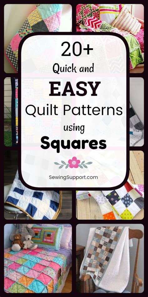 Easy Quilt Patterns using Squares, simple and easy enough for beginners ...