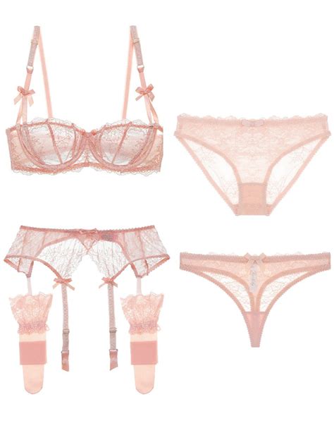Ensemble Lingerie Fine Pcs Rose Chair Dentelle Transparente Sous V Tement Sexy Japan