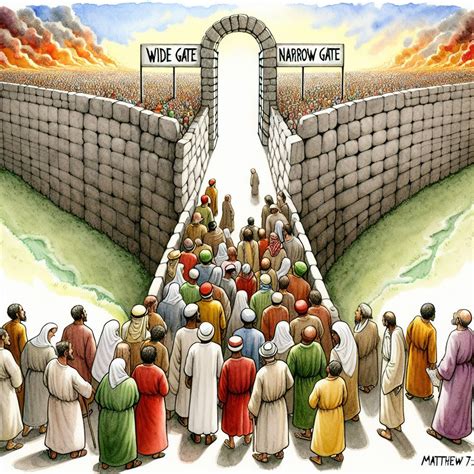 Matthew 713 14 Artwork Bible Art