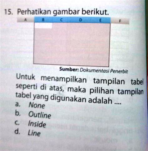 solved pilihan perintah entire column digunakan