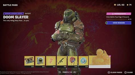 How To Unlock Doom Slayer Skin In Fortnite Battle Pass Rewards Page 5