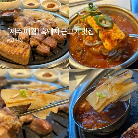 제주 애월읍 흑돼지 맛집 고이정 늦게까지 영업 네이버 블로그