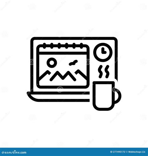 Black Line Icon for Weekends, Day Off and Holiday Stock Vector