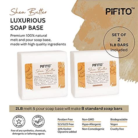 Pifito Shea Butter Melt And Pour Soap Base 2 Lb │ Premium 100