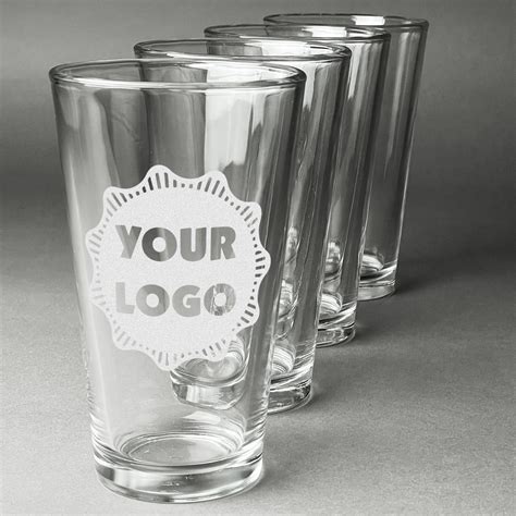 Custom Logo Pint Glass Laser Engraved Youcustomizeit