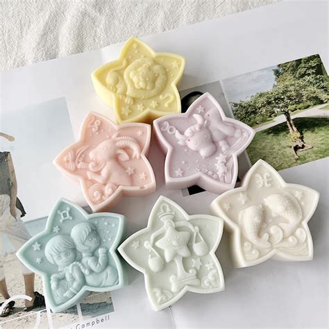 12 Constellation Silicone Candle Mold Diy Pentagram Constellation Soap