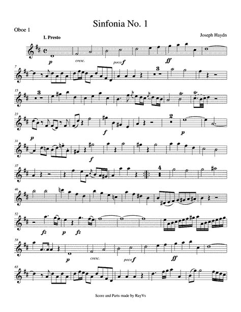 Symphony No In D Major Hob I Haydn Joseph Imslp Free Sheet