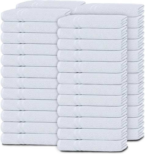 Amazon GOLD TEXTILES 12 Pack White Bath Mat Towels 20x30 Inches