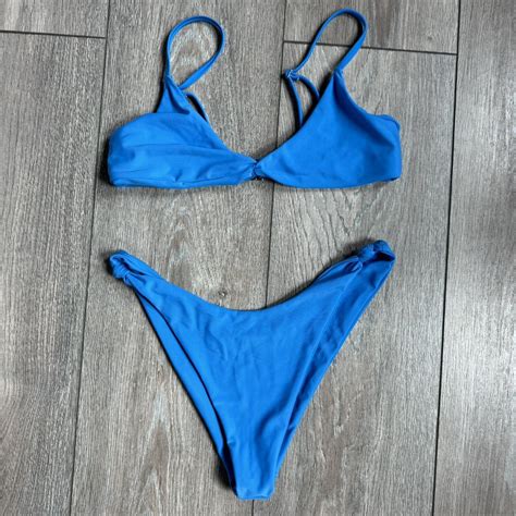 Blue Bikini Worn Once Size Small Depop