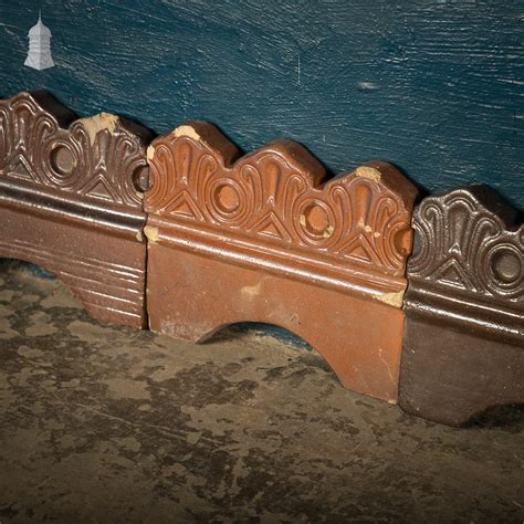Scalloped Garden Edging, Matched set of 29 Salt Glazed Path Edging - A