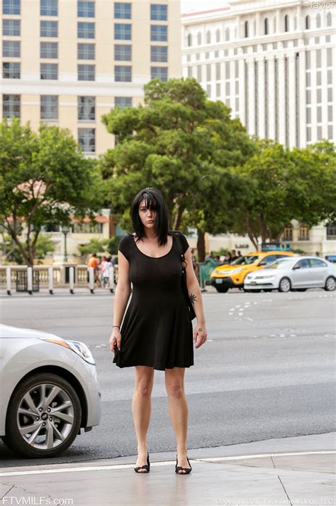 Brunette In A See Through Dress Is Happy To Show Her Tits In Public FTV MILFs