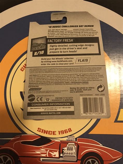 Mavin Hot Wheels Zamac Dodge Challenger SRT Demon Walmart Exclusive