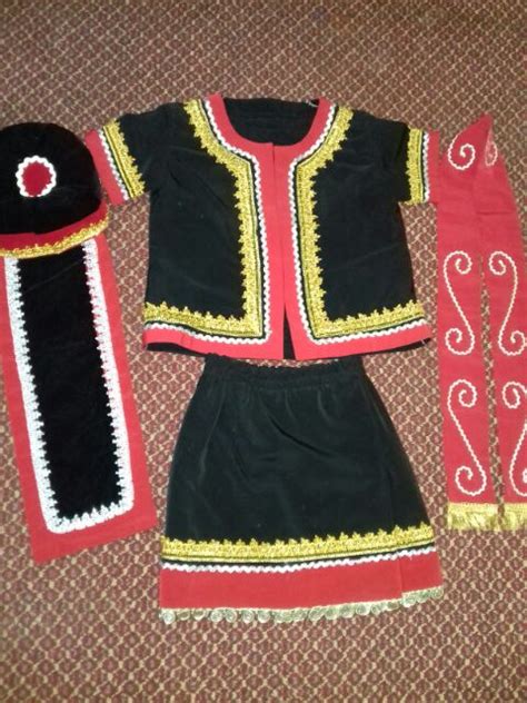 Baju Bidayuh Perempuan Set Pakaian Tradisional Etnik Bidayuh Wanita