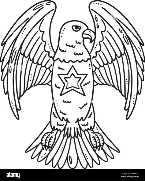 American Eagle Isolated Coloring Page for Kids Stock Vector Image & Art