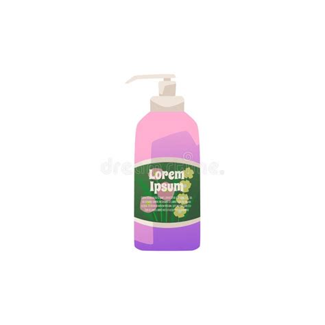 Skin Care Product In Bottle With Pump Cartoon Flat Vector Illustration
