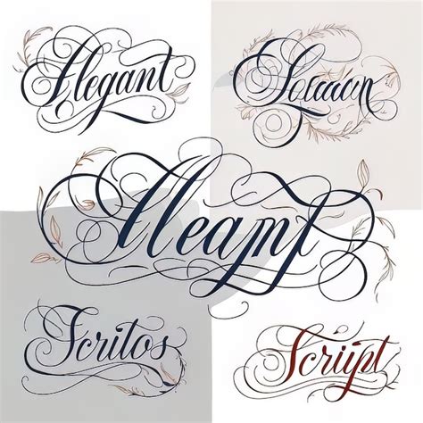 A Series Of Different Fonts With The Word Gluten On The Top Premium