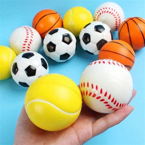 4 8 12pcs Solid Sponge Stress Relief Bouncy Balls Soccer Basketball