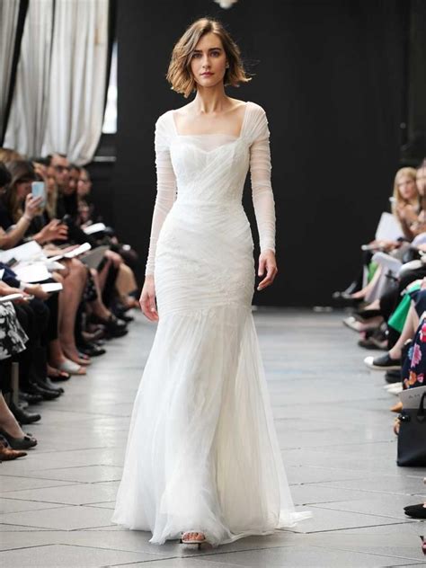 Wedding Dresses And Bridal Gowns Ruched Wedding Dress With Sleeves