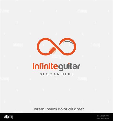 music infinity logo design, infinity symbol with guitar neck logo