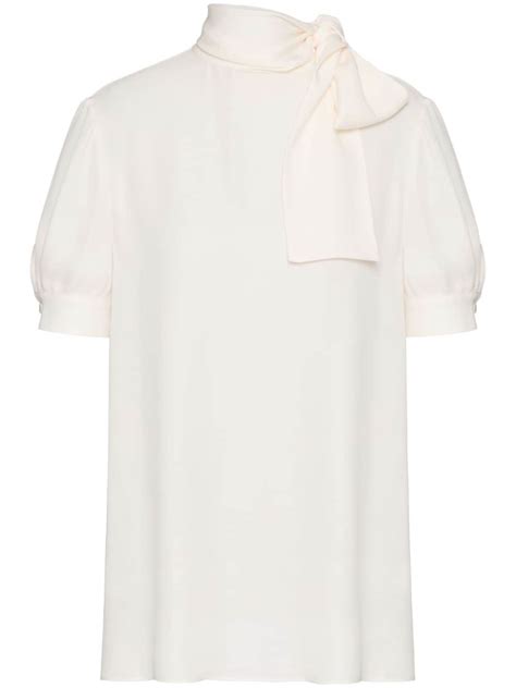 Valentino Garavani Pussy Bow Silk Blouse Farfetch