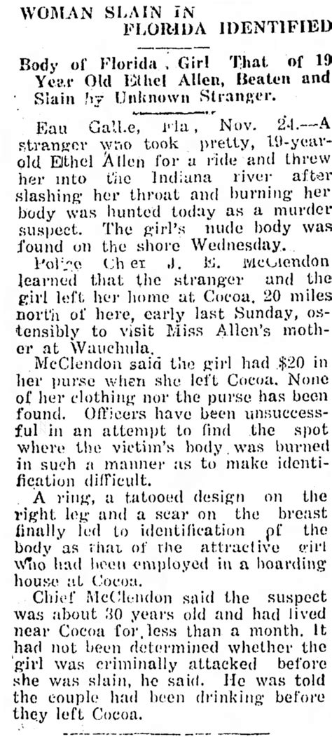Ethel Allen Murder ™