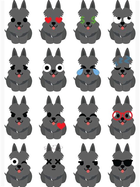 "Scottish Terrier Emoji " Magnet for Sale by HippoEmo | Redbubble