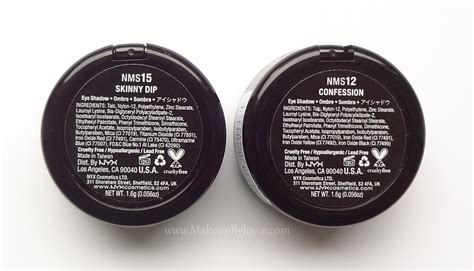 Makeupbyjoyce Swatches Comparisons Nyx Nude Matte Eyeshadow In Skinny Dip Confession