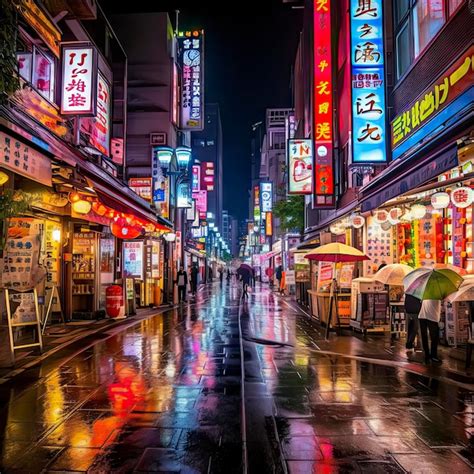 Premium AI Image | Tokyo Night Street