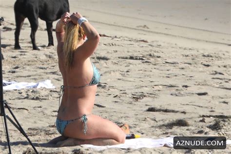 Britney Spears Sunbathes At The Beach In Malibu Piece Bikini Blazing Sunshine Aznude