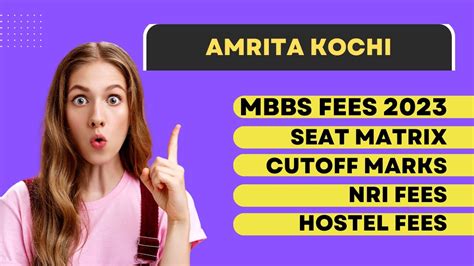 Amrita Kochi MBBS Fees 2023 YouTube