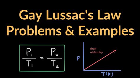 Gay Lussac S Law P T P T Examples Practice Problems