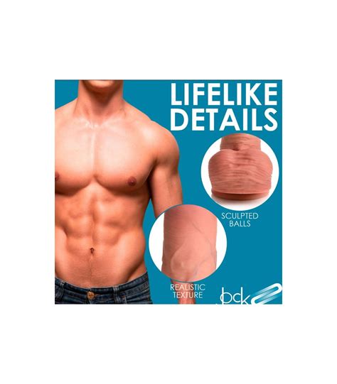 DILDO PENIS WITH TESTICLES DOUBLE DENSITY UNCUT FLESH CM