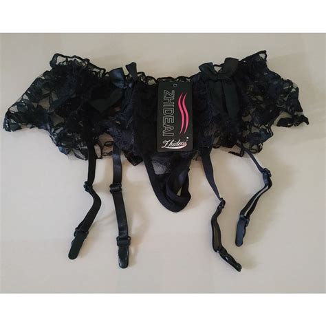 HITAM Lingerie Sexy G String Garter Belt Black Shopee Philippines