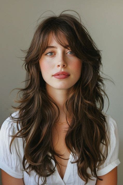 Trendy Ways To Wear Curtain Bangs Brunette Layered Cut With Bangs Artofit