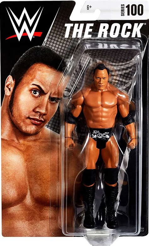 WWE Wrestling Series 100 The Rock 6 Action Figure Mattel Toys - ToyWiz