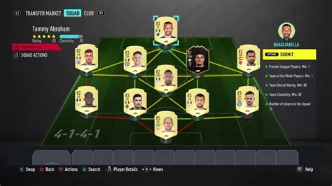 Tammy Abraham Headliner Fifa 20 Sbc Squad Builder Challenge Solved By