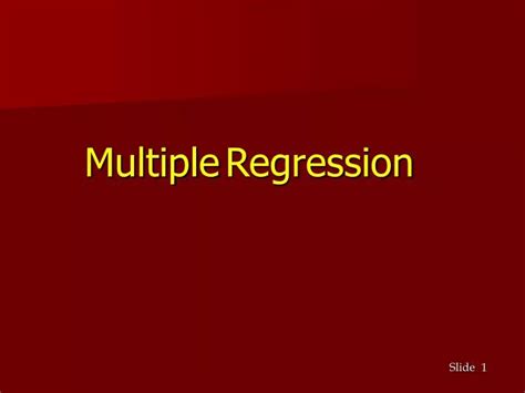 Ppt Multiple Regression Powerpoint Presentation Free Download Id1646127