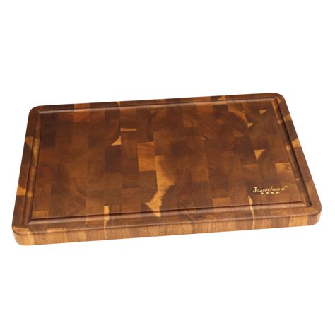 Jaswehome Acacia Chopping Board With Groove Acacia End Grain Cutting