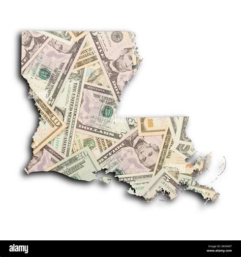 Map Of Louisiana Stock Photo Alamy