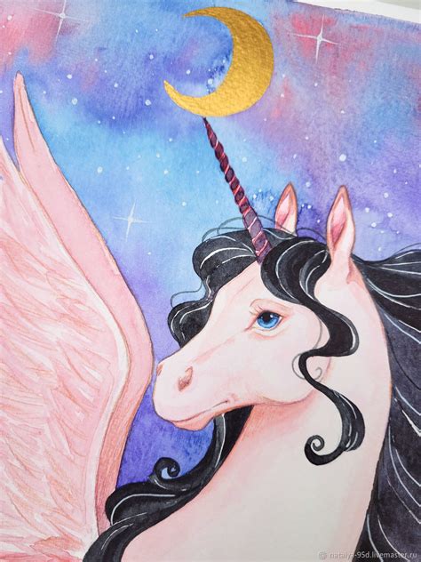 Картина Единорог Акварелью, Крылатый Пегас в интернет-магазине на ...