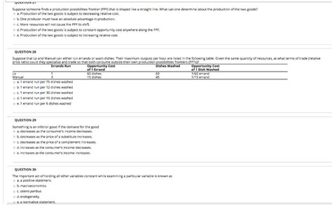 Solved QUESTION 23 Refer to the following table to answer | Chegg.com
