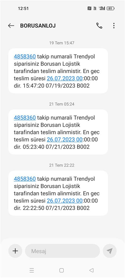 Borusan Lojistik Kargomu Teslim Etmiyor Ikayetvar