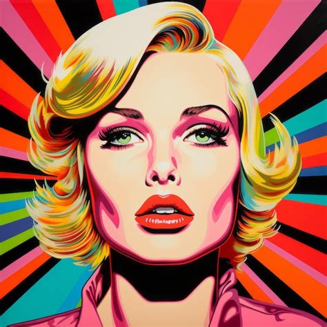 Premium AI Image Modern Pop Art Portrait A Colorful Tribute To